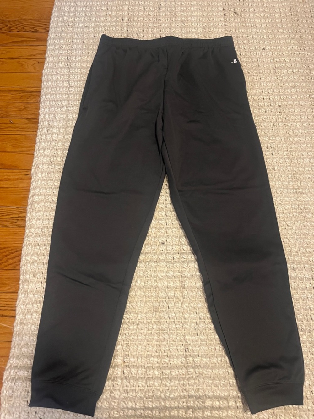 Black Men's Athletic Joggers with Subtle Logo